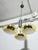 Three-light chandelier with Murano glass diffusers, made in Italy, 1970 This elegant chandelier features three lampshades...