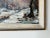Brown Vintage Winter Cabin in the Woods Landscape Oil Painting, Signed For Sale - Image 8 of 12