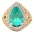 Bespoke 18ct White & Yellow Gold Emerald & Diamond Dress Ring 6.68ct For Sale