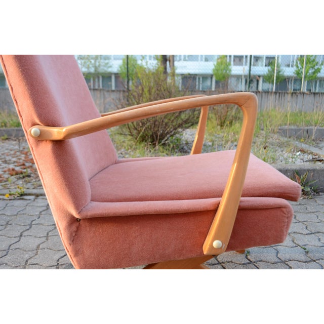 Beige Mid-Century Transformable Scissor Easy Chair For Sale - Image 8 of 18