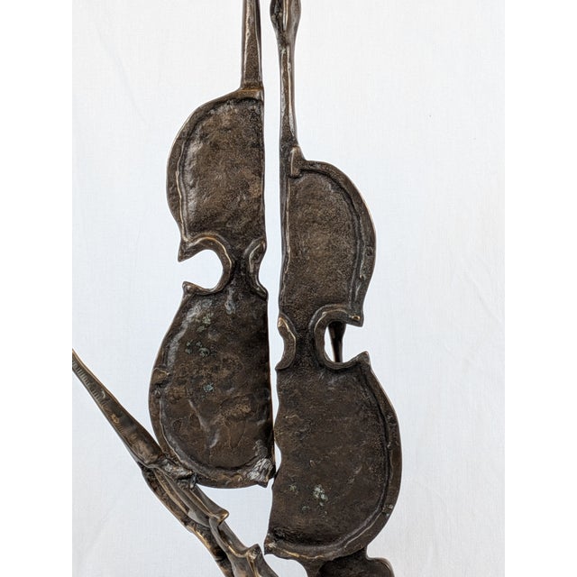 Bronze sculpture "The Great Violins" signed Lohé with certificate. Very good condition. Collector's item.