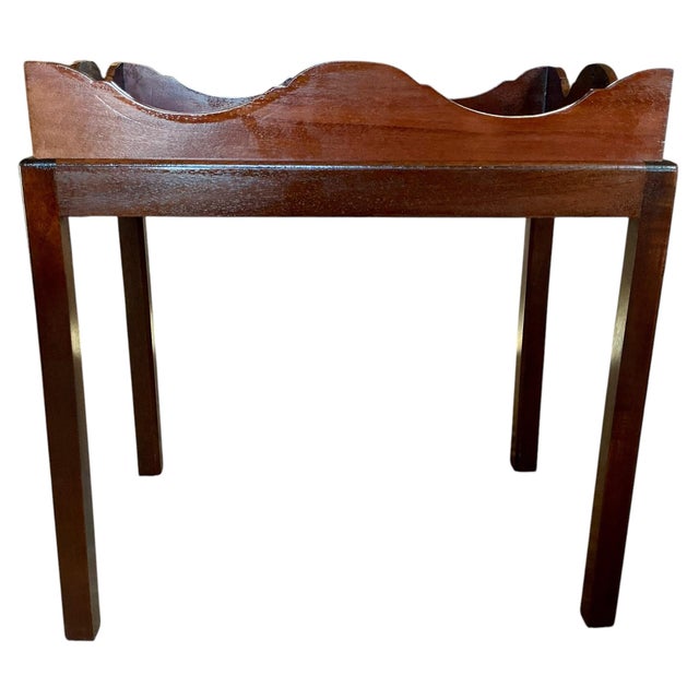 1960s 1960s Classic Mahogany Butlers Tray Side Table For Sale - Image 5 of 12