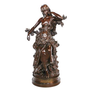 Hippolyte François Moreau, Captive, 1890, Bronze For Sale
