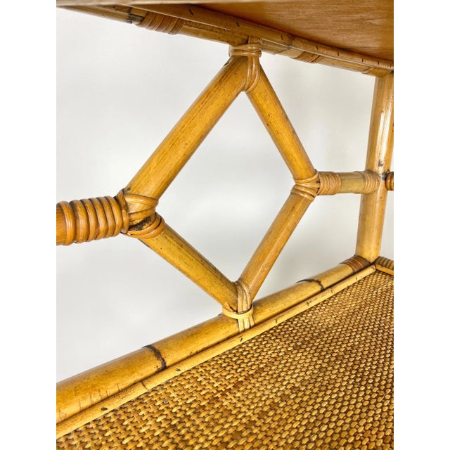 Bamboo & Rattan Corner Cupboard Bookcase from Vivai Del Sud, Italy, 1970s For Sale - Image 10 of 13