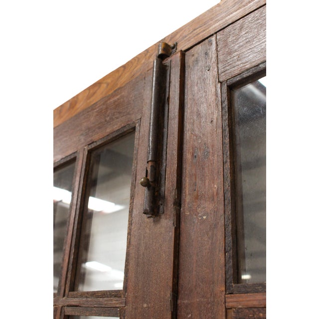 16 Pane Wood Door With Wooden Knob For Sale - Image 10 of 10