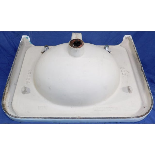 Vintage "Standard" High-Back Porcelain & Cast Iron Sink With Cast Iron Mounting Bracket For Sale - Image 12 of 18