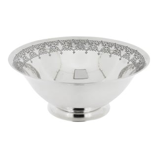 Antique Art Deco Tiffany & Co. Sterling Silver Engraved Bowl For Sale