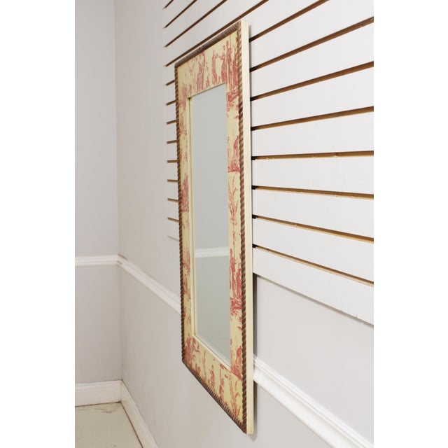 Age: Approx. 60 Years Old Details: Chinz Style Painted Finish French Style Stunning Decorator Mirror Beveled Glass High...