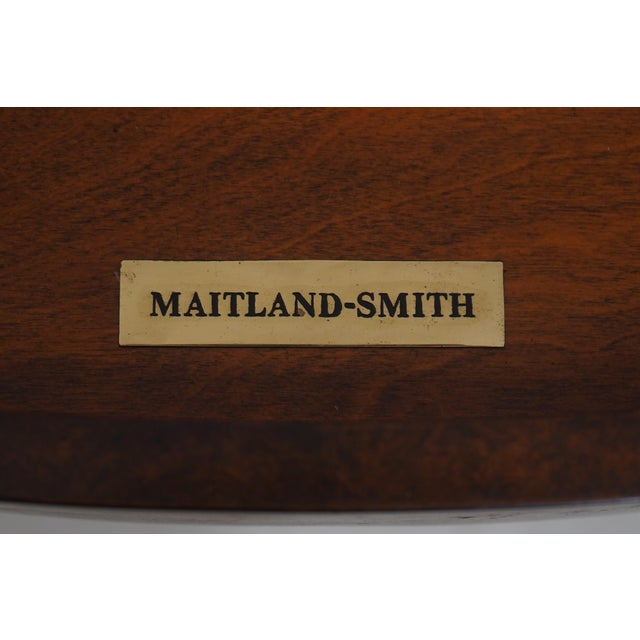Maitland Smith French Country Mahogany Leather Top Writing Desk For Sale - Image 18 of 18
