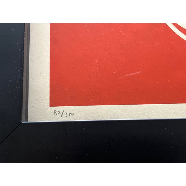Shepard Fairey Framed Original Screen Print 'Supply & Demand in Red'- Signed, #82/300, 2004 For Sale In Miami - Image 6 of 6