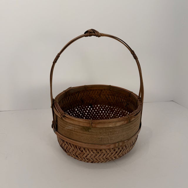 Asian Vintage 20th Century Asian Ikebana Flower Basket For Sale - Image 3 of 13