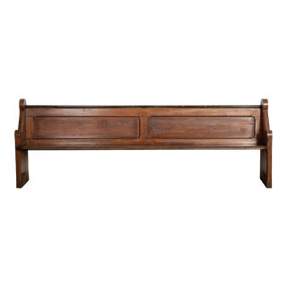 Victorian Rustic Pitch Pine Church Pew Bench For Sale