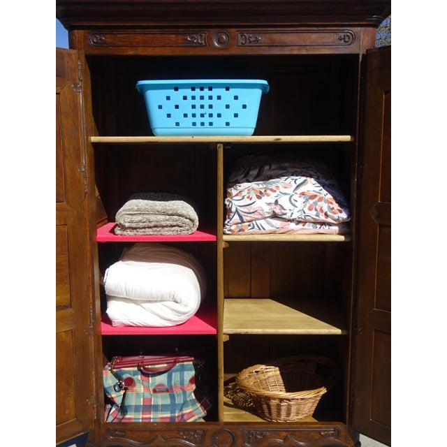 Renaissance-Style Wardrobe in Oak, 1950s For Sale - Image 18 of 18