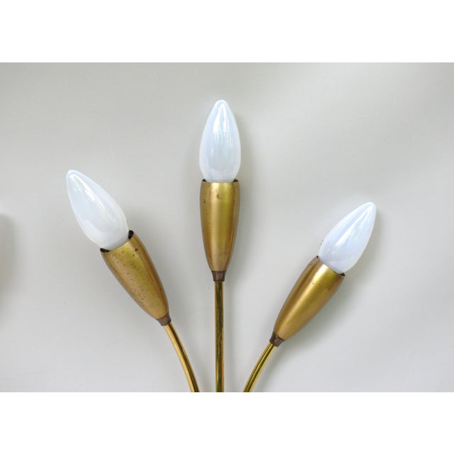 Vintage Wall Lights in Brass, 1950s, Set of 2 For Sale - Image 10 of 18