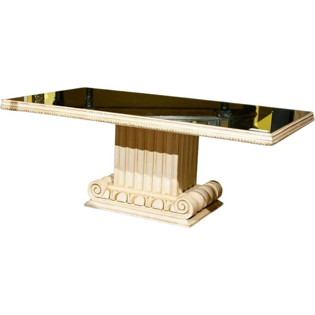 Grosfeld House Style Glass Top Coffee Table For Sale