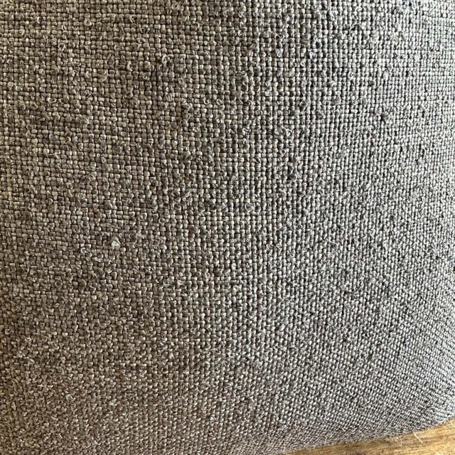 Drawing/Sketching Materials Custom Made French Outdoor Pillow in Natural Textured Outdoor Material For Sale - Image 7 of 7