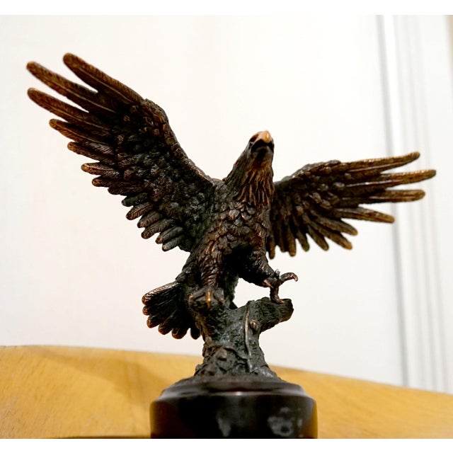 Arts & Crafts Vintage Copper Plated Eagle In-Flight Sculpture For Sale - Image 3 of 13