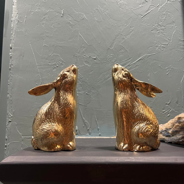 Vintage Brass Bunny Bookends a Pair Chairish