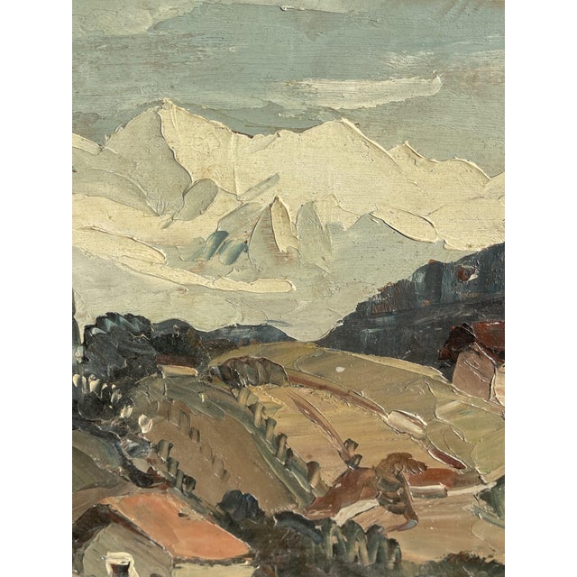 Lucien Poignant, Chain of the Alps in the Grenoble Valley, Oil on Panel For Sale - Image 15 of 18