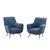 Wood Pair of Italian Mid-Century Modern Upholstered Club Chairs For Sale - Image 7 of 7