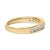 Embrace timeless elegance with this meticulously crafted 14k yellow gold wedding band, adorned with a row of 11 natural,...