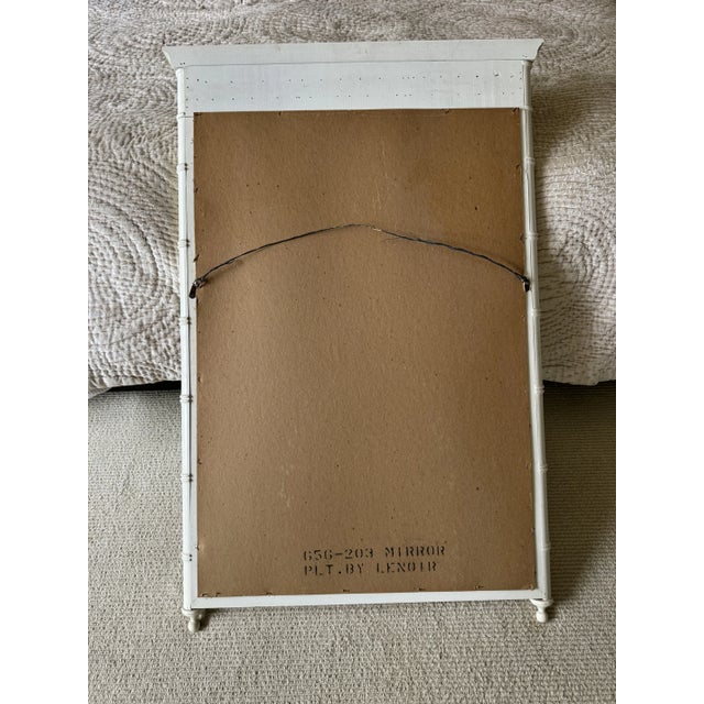 Mid-Century Modern Vintage 1970's Dixie Lenoir Large Faux Bamboo Wall Mirror For Sale - Image 3 of 8
