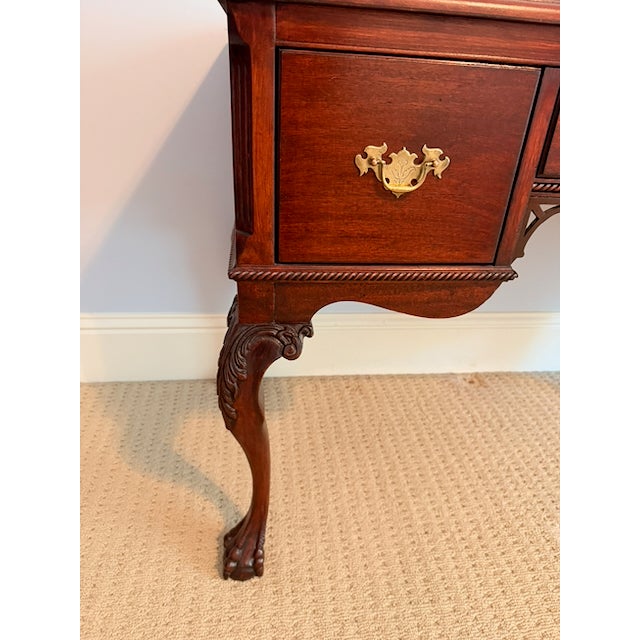 Antique Chippendale Style Mahogany Writing Desk / Dressing Table by Northern Furniture Co For Sale - Image 4 of 14