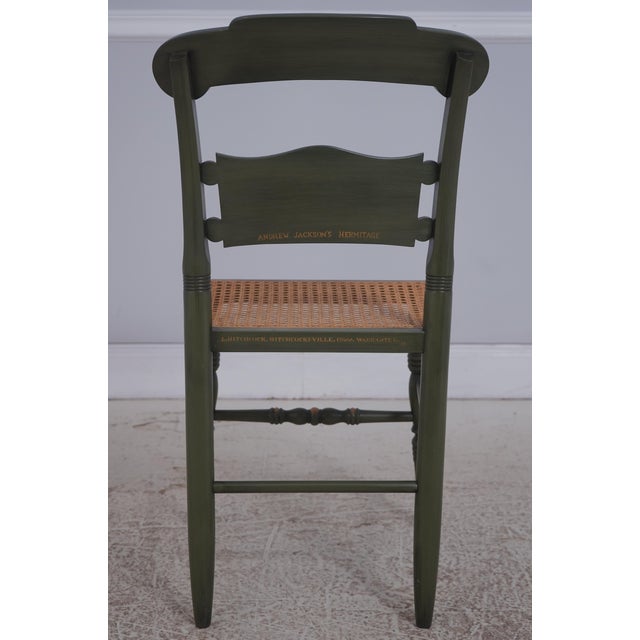 Hitchcock Bicentennial Edition Hitchcock Andrew Jackson Cane Seat Side Chair For Sale - Image 4 of 18