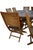 Les Jardins Teak Wood Patio Table and Eight Chairs Set Signed Outdoor Dining For Sale - Image 11 of 15