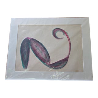 Vintage Mid Century Modern Signed Abstract Painting For Sale