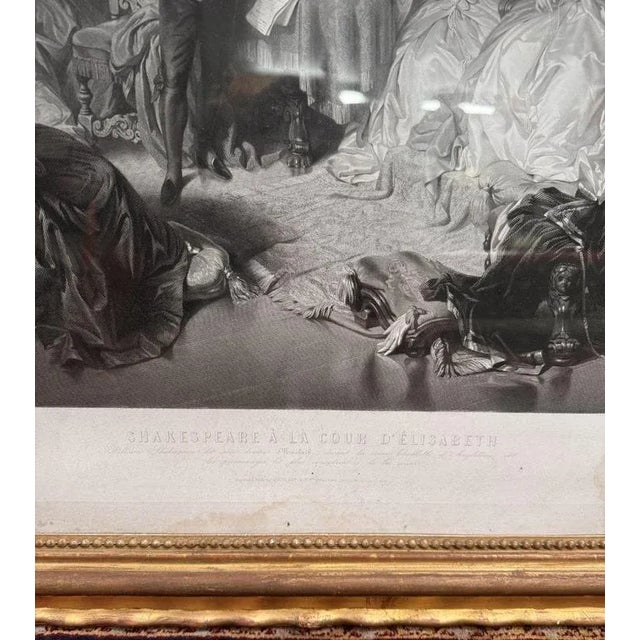 Pierre Cottin & Eduard Ender, Shakespeare at the Court of Elizabeth I, 1800s, Print For Sale - Image 4 of 10