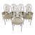 8 White Painted Suede French Louis XVI Style Balloon Chairs by Maison Jansen For Sale