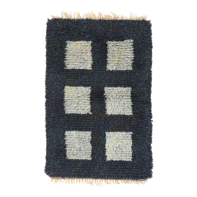Vintage Swedish Rya Rug, 01'11 X 03'00 For Sale