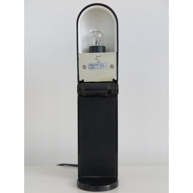 Italian Black and White Plastic Table Lamps, 1960s, Set of 2 For Sale - Image 12 of 18