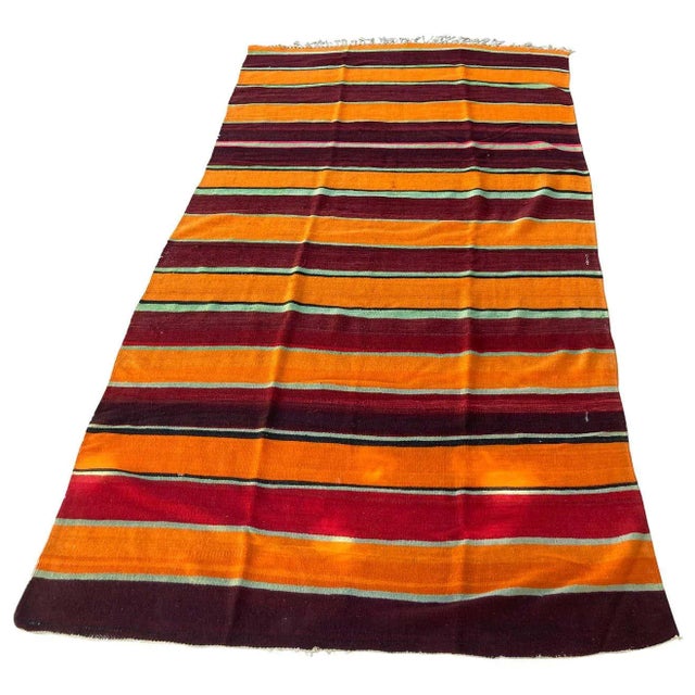 1960s Moroccan Vintage Flat-Weave Berber Rug For Sale - Image 13 of 13