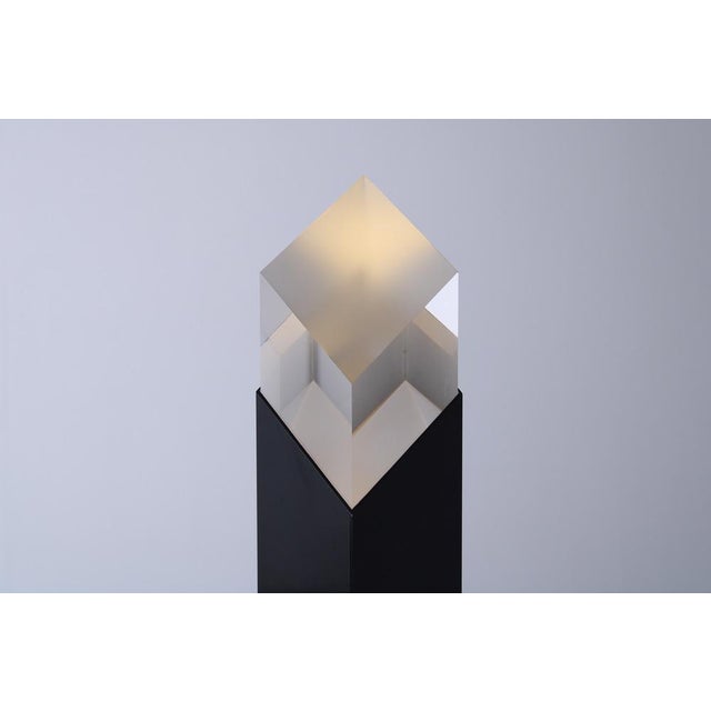 Postmodern Black Metal Lucara 2 Prisma Table Lamp from Casandro, 1980s For Sale - Image 12 of 18