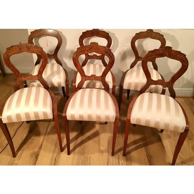 Antique Austrian Biedermeier Salon Chairs - Pair For Sale In Miami - Image 6 of 6