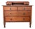 English Country Oak Chest of Drawers with Raised Back and Small Drawers, 1930s For Sale