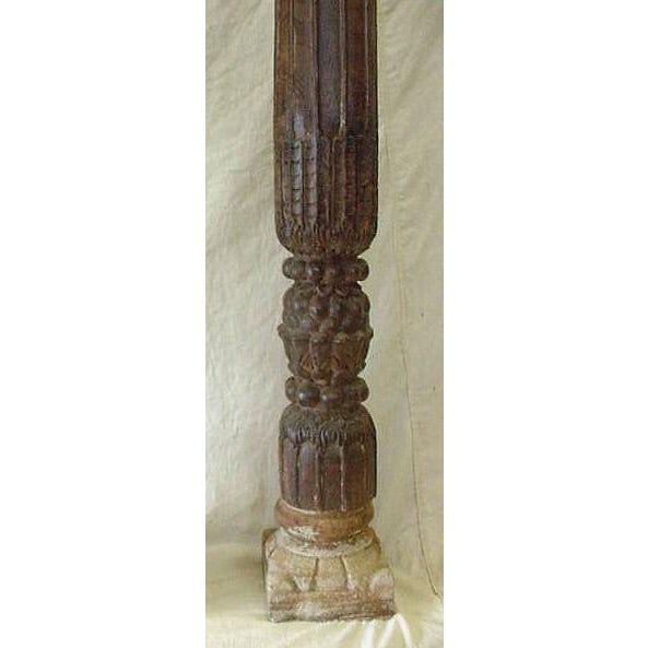 Antique Indian Teak Pillar Chairish
