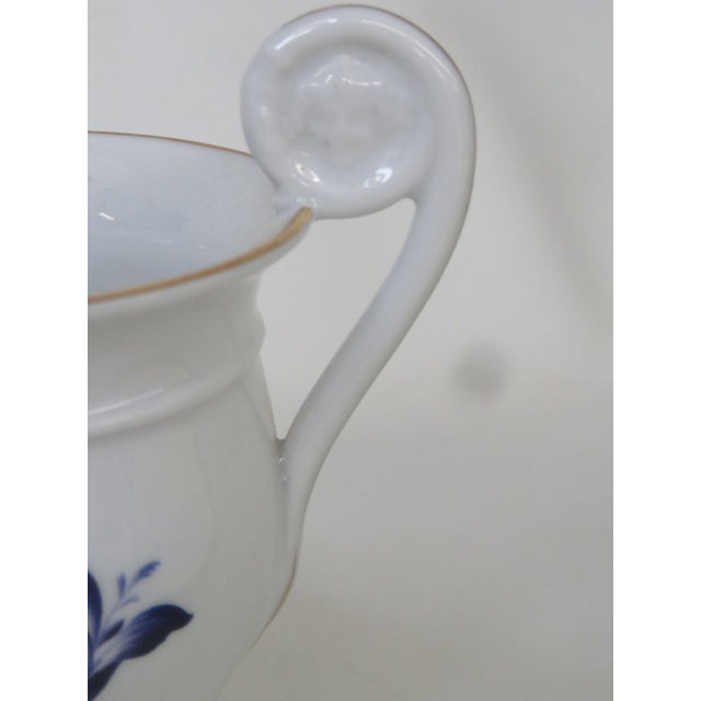 Richard Ginori Italy White Blue Floral Porcelain Coffee Cup and Saucer 4694b For Sale In Miami - Image 6 of 15