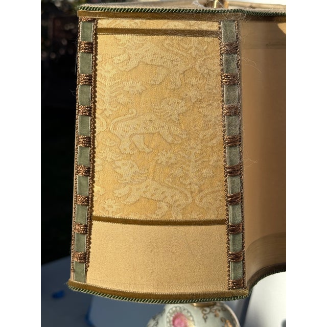 Late 20th Century Pair Lamps Custom Fortuny Shades For Sale - Image 17 of 17