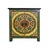 1980s Tibetan Style Green Floral Mandala Graphic End Table Nightstand For Sale - Image 5 of 10