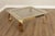 High Quality Vintage Polished Brass Frame Coffee or Cocktail Table with Square Glass Top Attributed To Mastercraft (Not...
