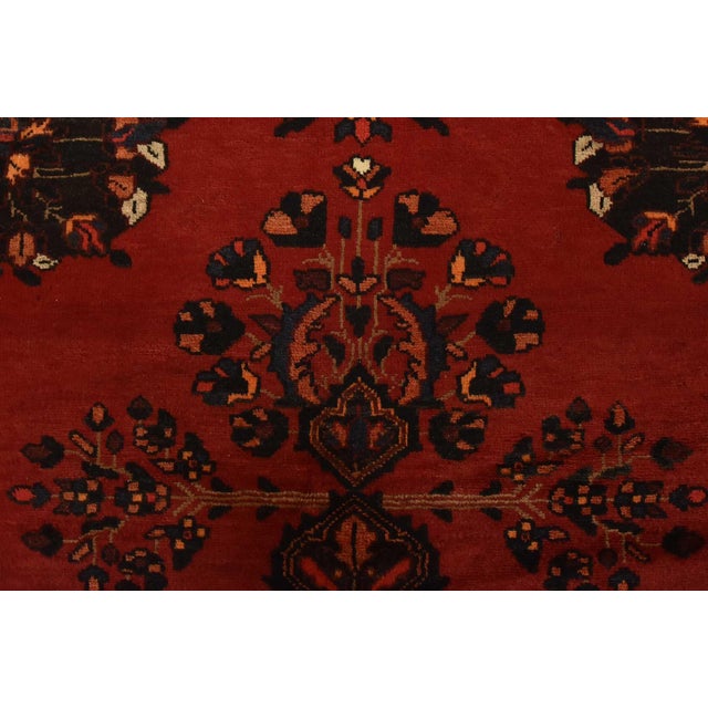 Baloch Rug 7’4” X 10’2” Red Wool Vintage Traditional Hand-Knotted Carpet For Sale - Image 9 of 14