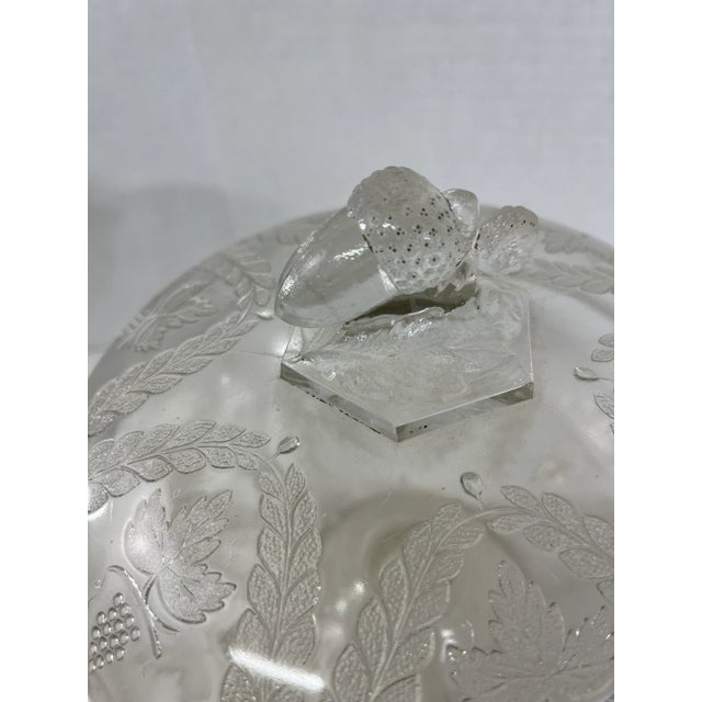 Woodland Footed Glass Compote With Lid For Sale - Image 9 of 11