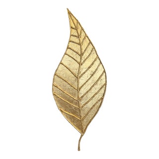Original Gold Leaf Art on Canvas –“Timeless Leaf” by Alena Kalen 2025, Coa For Sale
