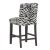 Spritely Home Counter Stool in Linen Zebra Cream Black For Sale - Image 4 of 8