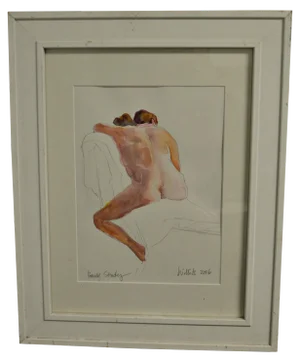 Back Study Watercolor Painting by Sally Willits