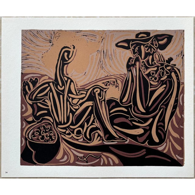 Pablo Picasso (1881-1973) The Vintagers (Les Vendangeurs) Colour Linocut on Vellum paper year 1962 sheet size: 317 x 383...