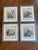 Set of 4 newly framed black and white prints featuring drawings by Honore Daumier depicting lawyers and courtroom scenes....
